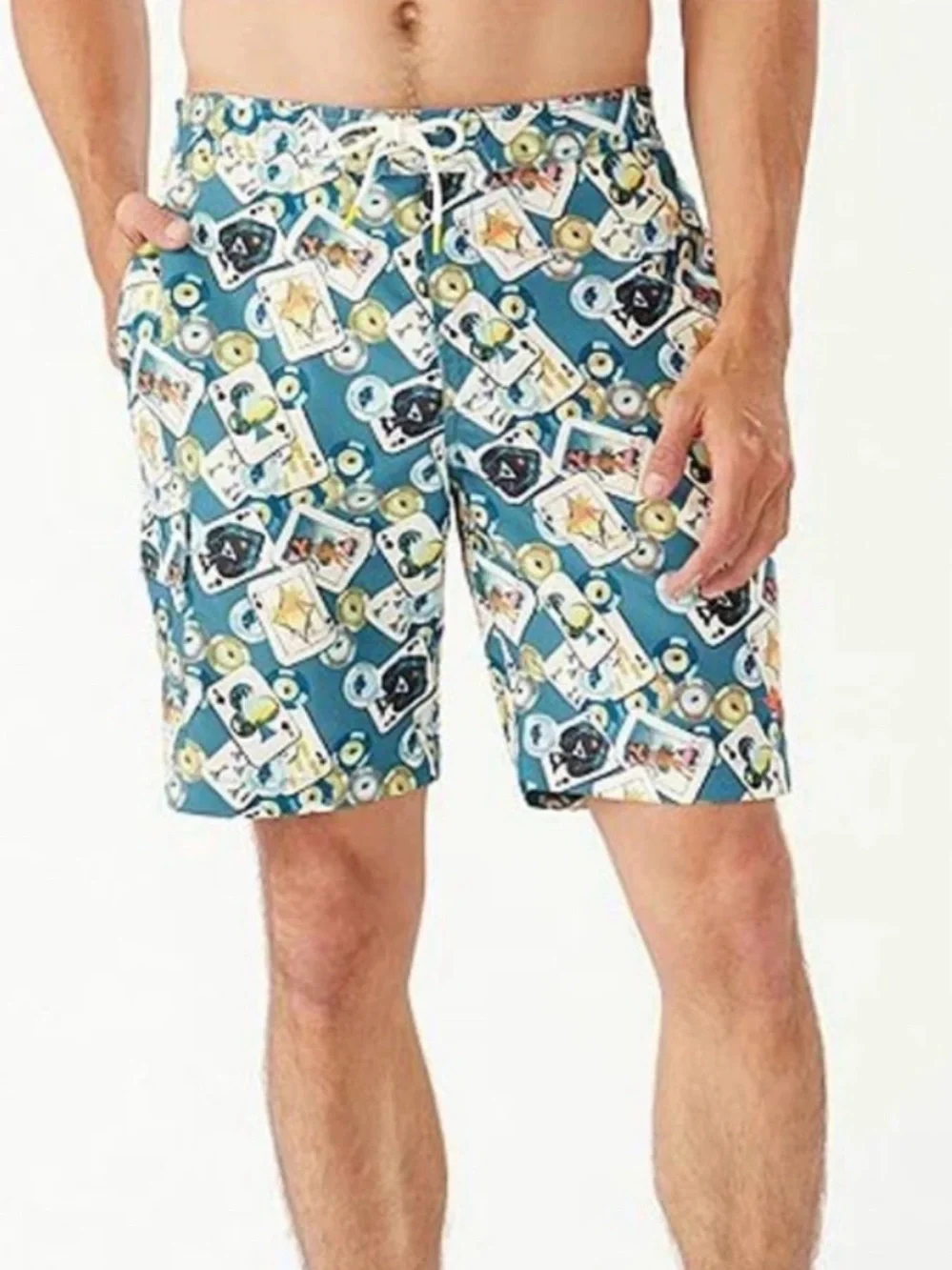 Tommy Bahama XL Poker Card Print swim trunks